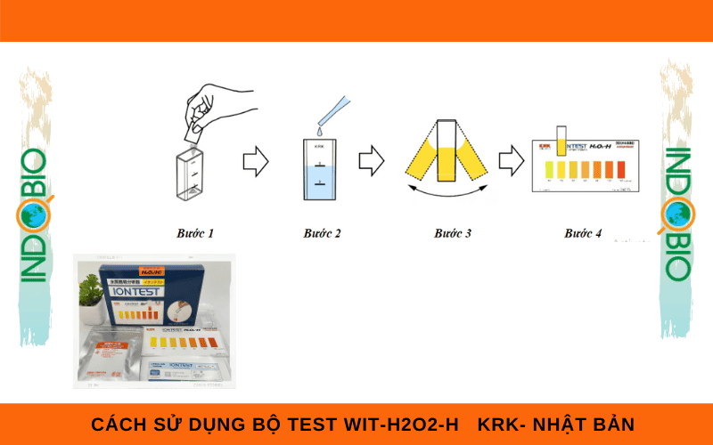 4 bước test thử nhanh Peroxide trong nước thải với bộ test kit Peroxide WIT-H2O2-H